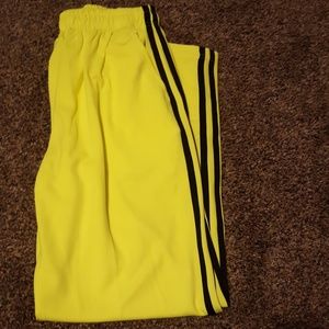 Highlighter Yellow Athletic Style Sweatpants